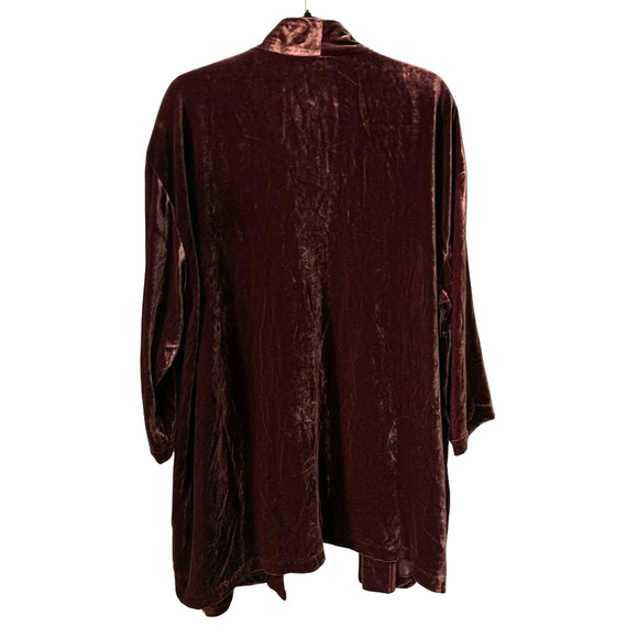 Eileen Fisher Women's Velvet Kimono Jacket Duster Plus Size 2X NEW Casis Pink - Picture 2 of 9